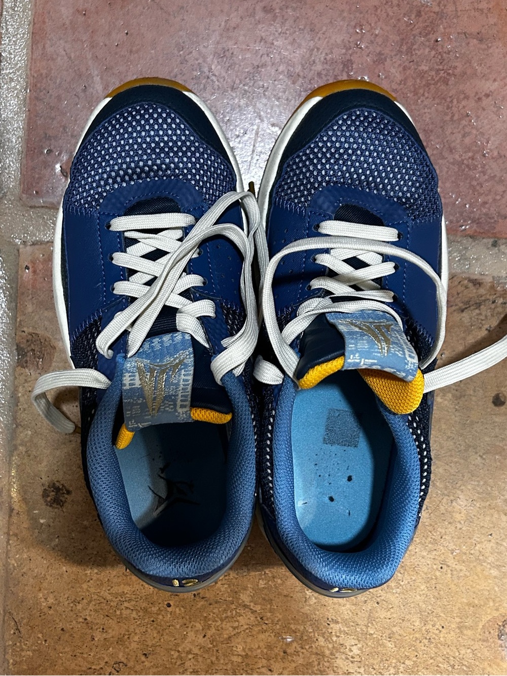 Kids Nike Ja Morant Basketball Sneakers Blue with Yellow Accents